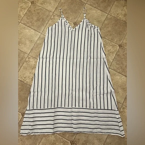 Terzo Millennio Striped Linen Dress Sz Medium - Picture 6 of 9